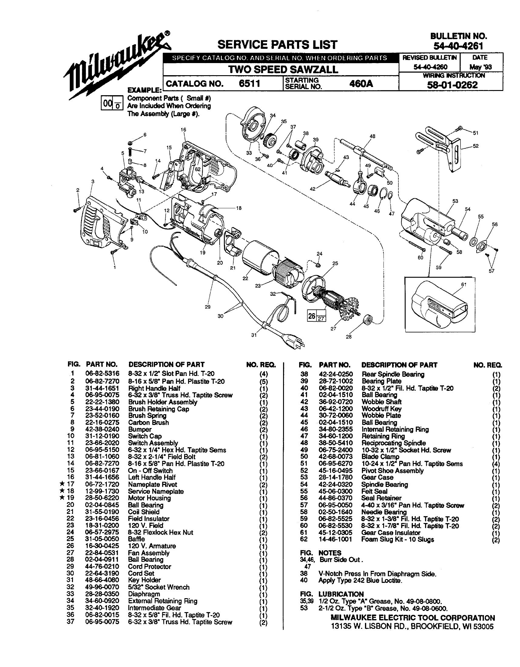 Parts for 6511 (SER 460A) | Powerhouse 